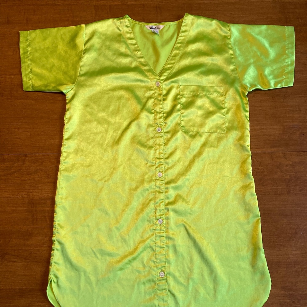 Womens lime green pajama gown